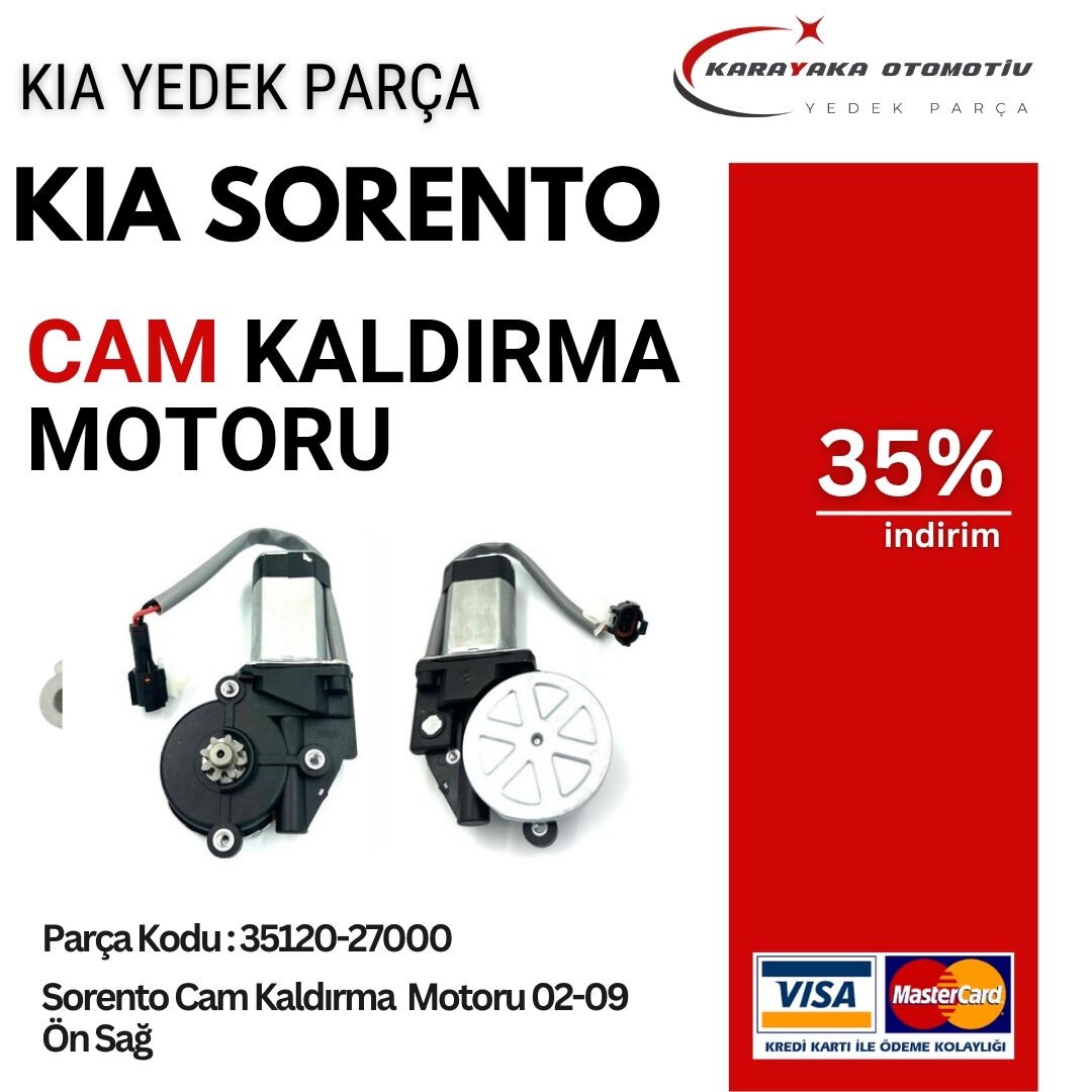 Kia Sorento Cam Kaldırma Motoru